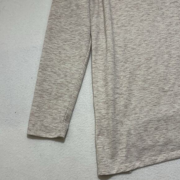 St. John's Bay Active Women's Medium V-Neck Sweatshirt Pullover Beige Stretch - Picture 13 of 13